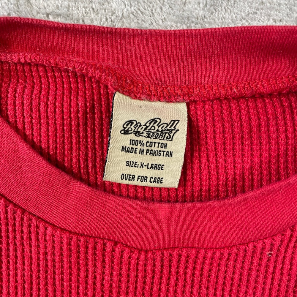 Ohio State Buckeyes Shirt Vintage Mens XL Red Waffle Knit Football College NCAA - Picture 2 of 10